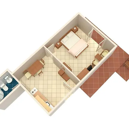 Sleeps 2 Air Con Wifi Rabac
