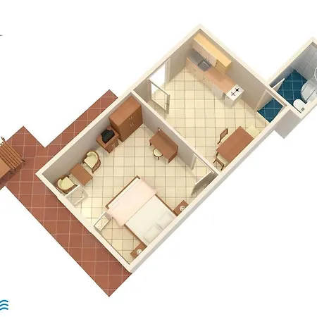 Sleeps 2 Air Con Wifi